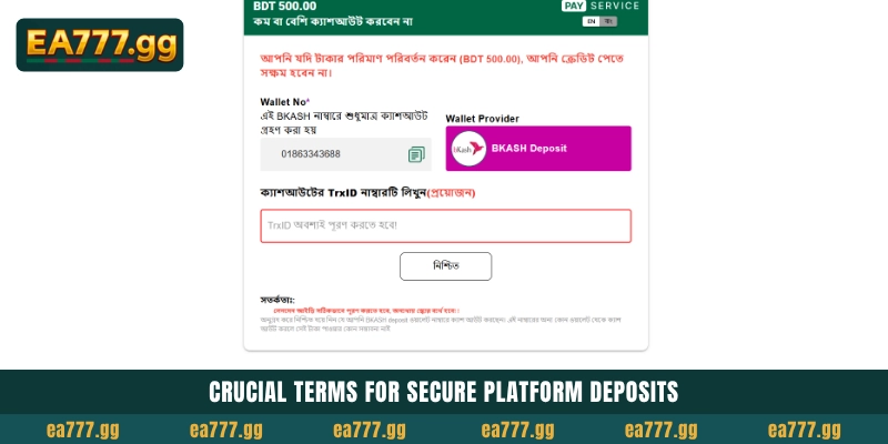Deposit Guide: প্লেয়ারদের জন্য EA77-এ bKash এবং Nagad 5 Crucial terms for secure platform deposits