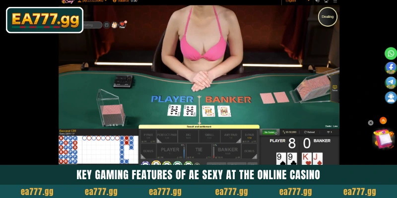 Live Casino AE Sexy রিভিউ: প্রিমিয়াম Baccarat এক্সপেরিয়েন্স 4 Key gaming features of AE Sexy at the online casino