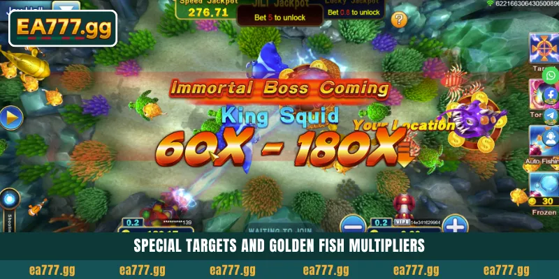 EA77-এ Jackpot Fishing গেম খেলে আজই ম্যাসিভ রিওয়ার্ড জিতুন 4 Special targets and golden fish multipliers