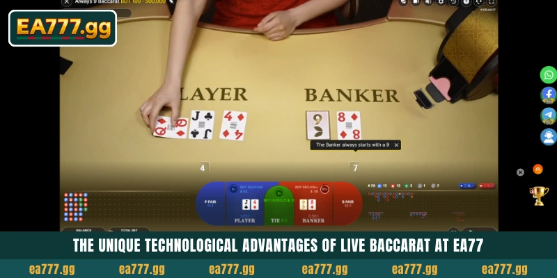 EA77-এ Live Baccarat খেলুন: রিয়েল টাইমে রিয়েল মানি জিতুন 4 The unique technological advantages of Live Baccarat at EA77