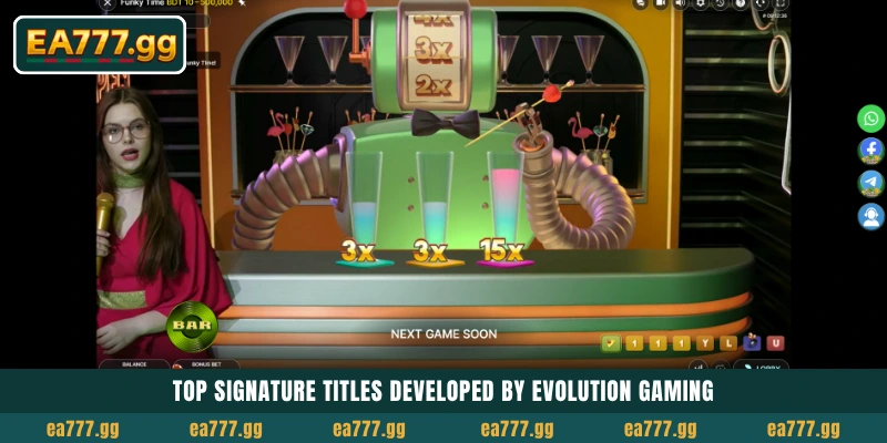 EA77 প্ল্যাটফর্মে Evolution Gaming Live Dealers টেবিলগুলো 4 Top signature titles developed by Evolution Gaming